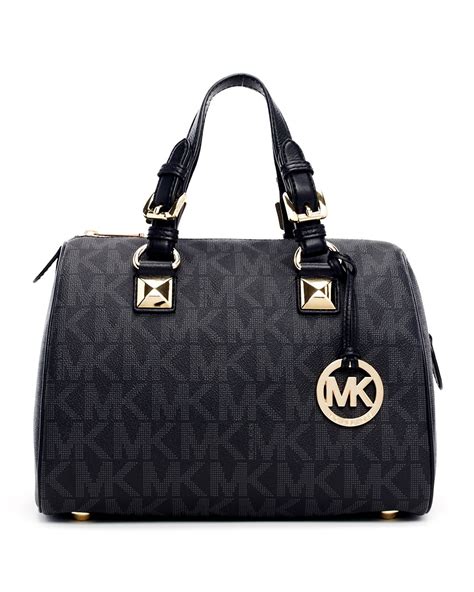 michael kors black satchel|michael kors grayson satchel black.